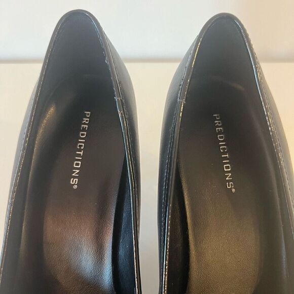 Predictions Heels Womens 9.5 Bow Black Casual Slip On Low Heel Office Career NEW - Picture 8 of 8